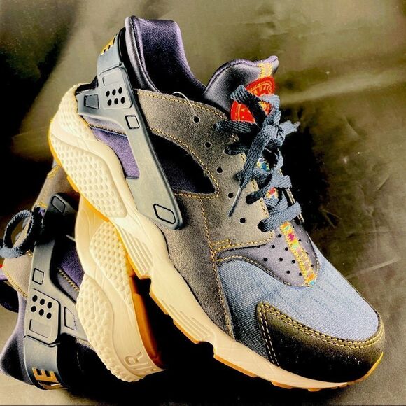 Nike Huarache Afro PUNK ATMOS denim leather mens 7.5 US 40.5 mint condition main image 5